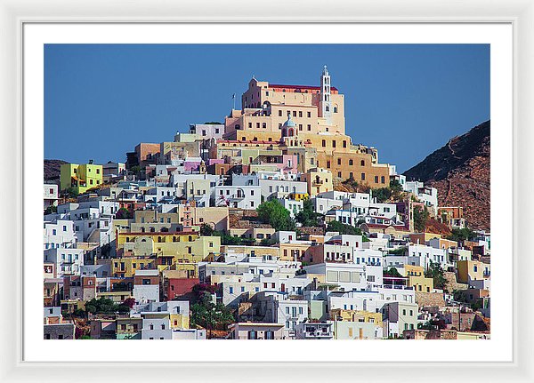 Ermoupolis, Cyclades Greece - Framed Print