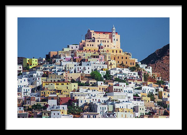 Ermoupolis, Cyclades Greece - Framed Print