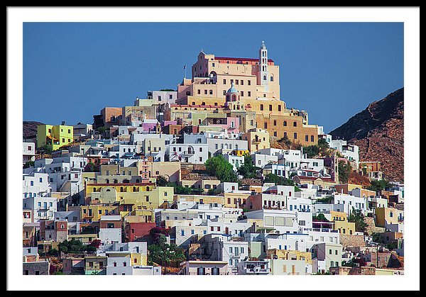 Ermoupolis, Cyclades Greece - Framed Print