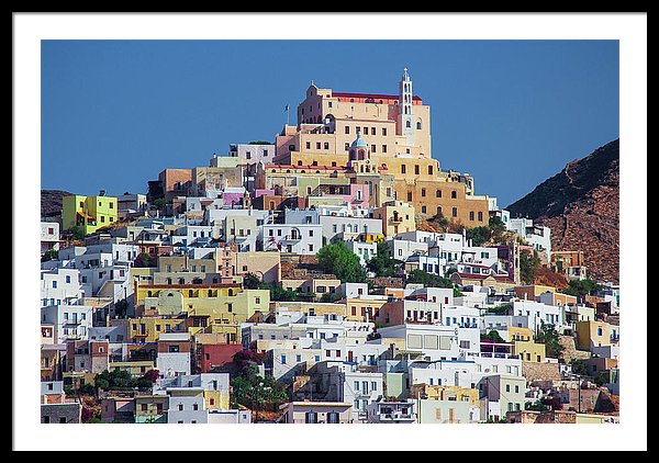 Ermoupolis, Cyclades Greece - Framed Print