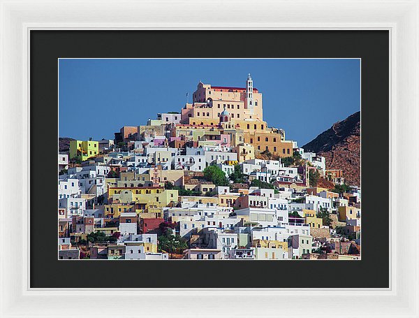 Ermoupolis, Cyclades Greece - Framed Print