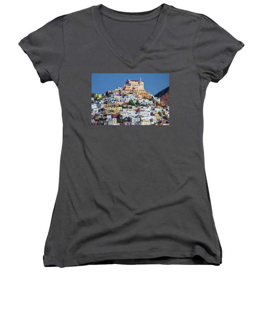 Ermoupolis, Cyclades Greece - Women's V-Neck