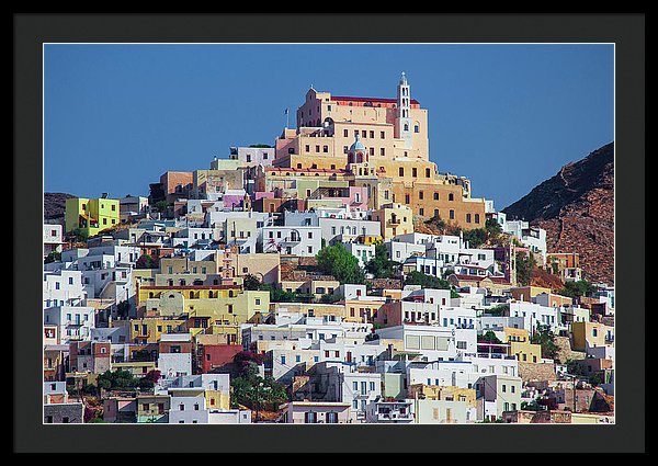 Ermoupolis, Cyclades Greece - Framed Print