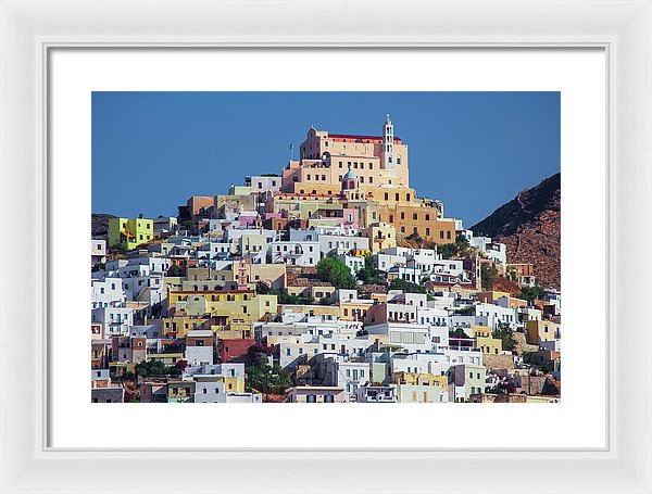 Ermoupolis, Cyclades Greece - Framed Print