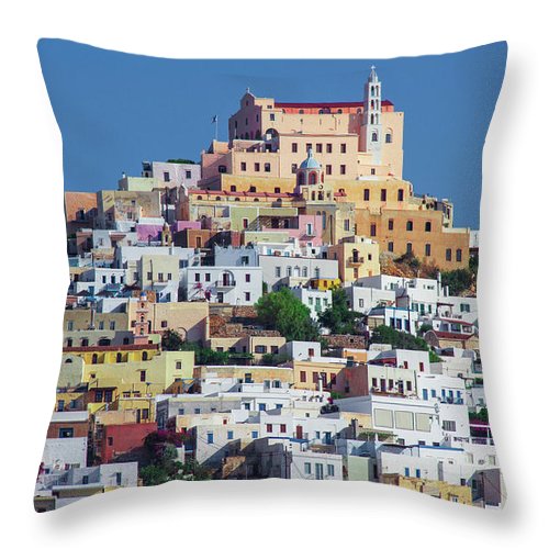 Ermoupolis, Cyclades Greece - Throw Pillow