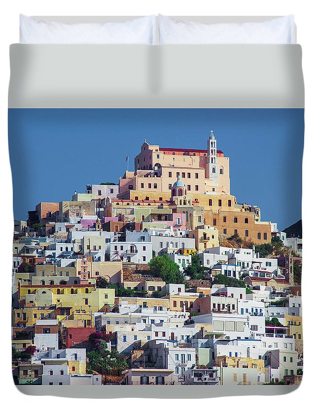 Ermoupolis, Cyclades Greece - Duvet Cover