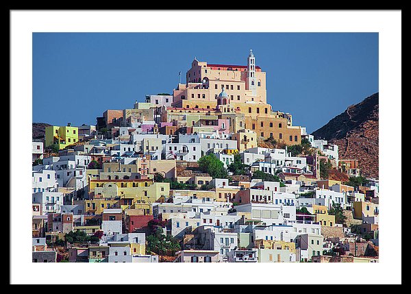 Ermoupolis, Cyclades Greece - Framed Print