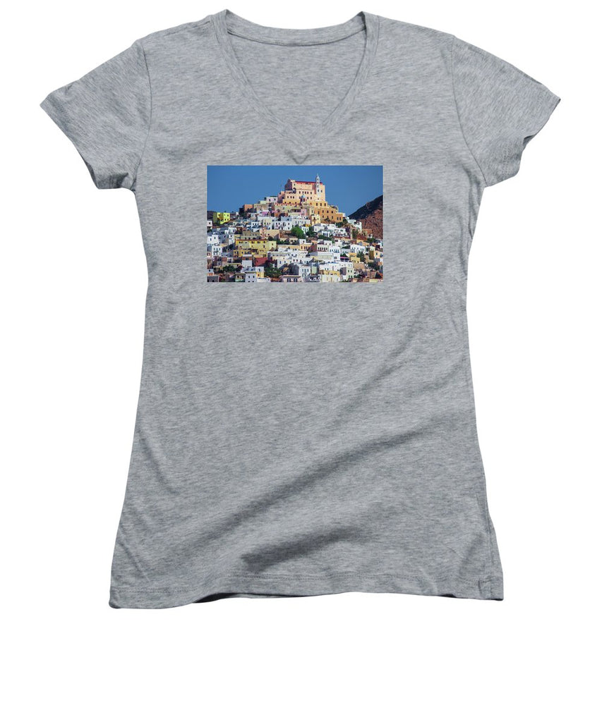 Ermoupolis, Cyclades Greece - Women's V-Neck