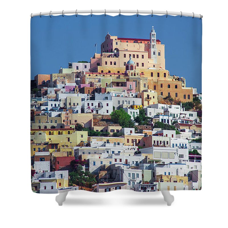 Ermoupolis, Cyclades Greece - Shower Curtain