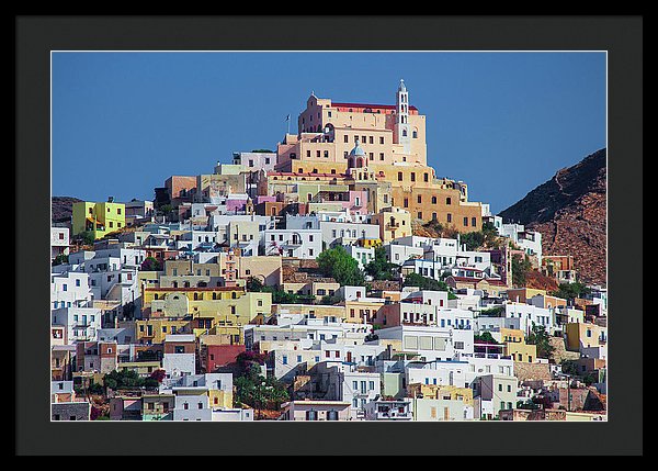 Ermoupolis, Cyclades Greece - Framed Print