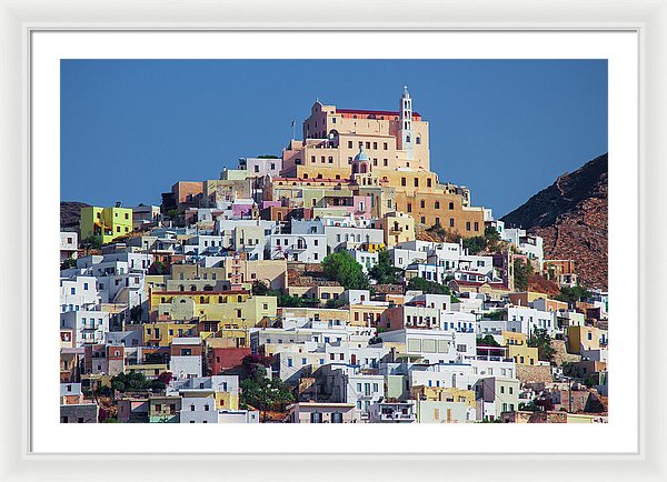 Ermoupolis, Cyclades Greece - Framed Print