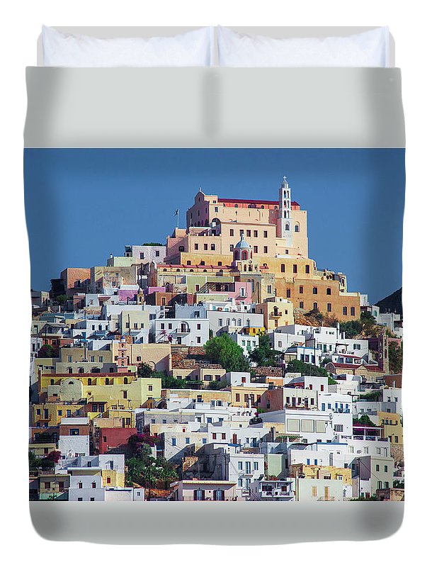 Ermoupolis, Cyclades Greece - Duvet Cover