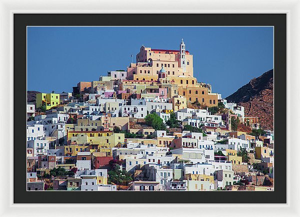 Ermoupolis, Cyclades Greece - Framed Print