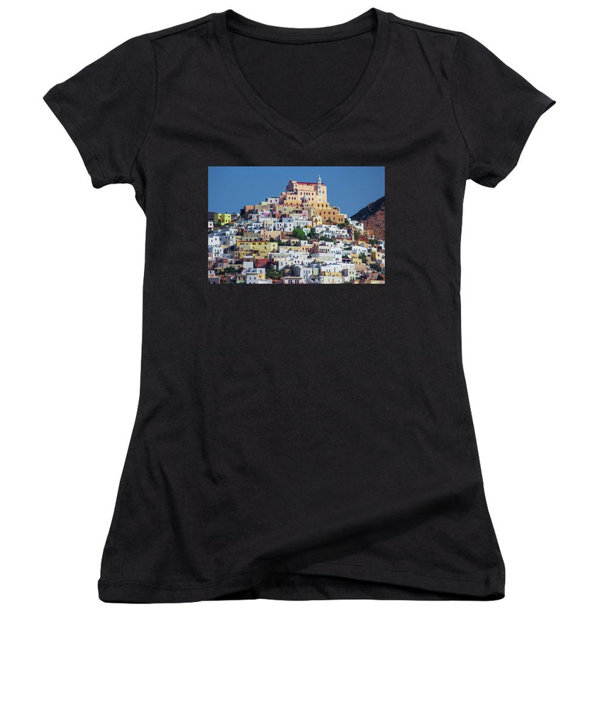 Ermoupolis, Cyclades Greece - Women's V-Neck