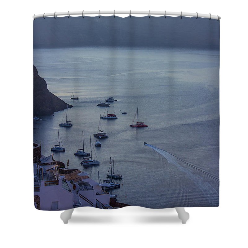 Fabulous Santorini - Shower Curtain