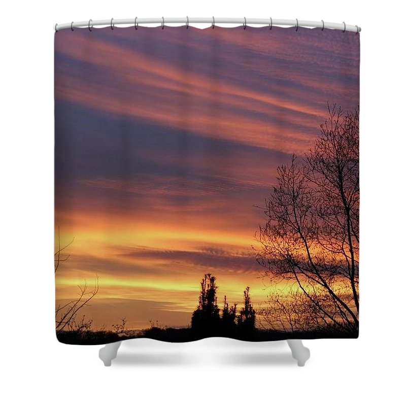 Golden Reflection - Shower Curtain