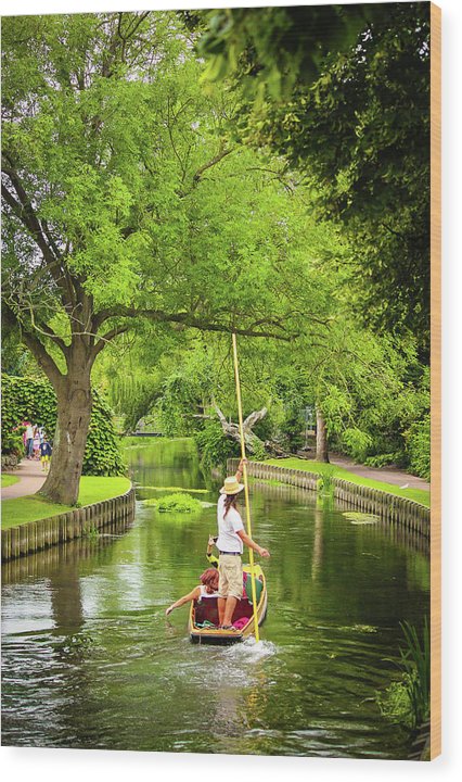 Gondola Ride Down The River - Wood Print