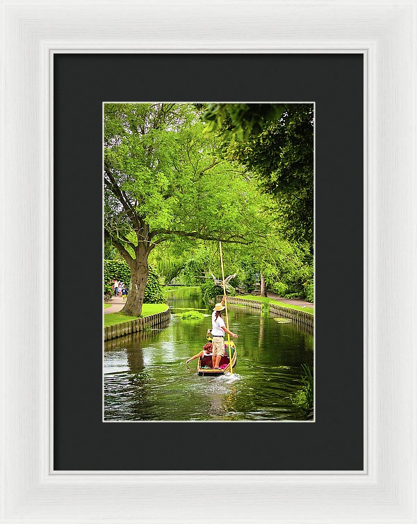 Gondola Ride Down The River - Framed Print