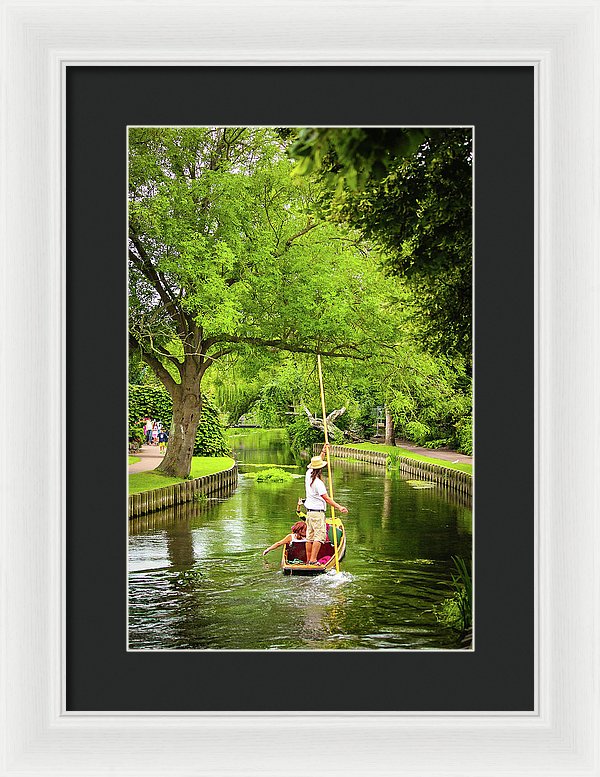 Gondola Ride Down The River - Framed Print