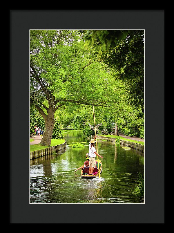 Gondola Ride Down The River - Framed Print