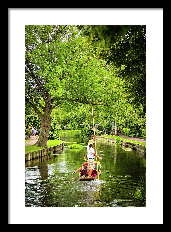 Gondola Ride Down The River - Framed Print