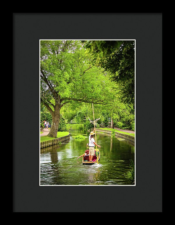 Gondola Ride Down The River - Framed Print