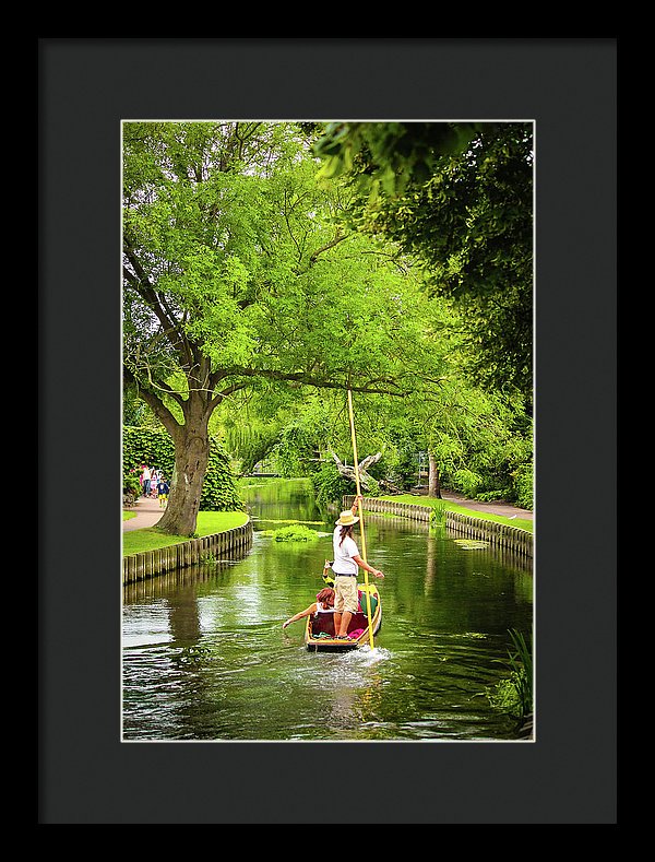 Gondola Ride Down The River - Framed Print