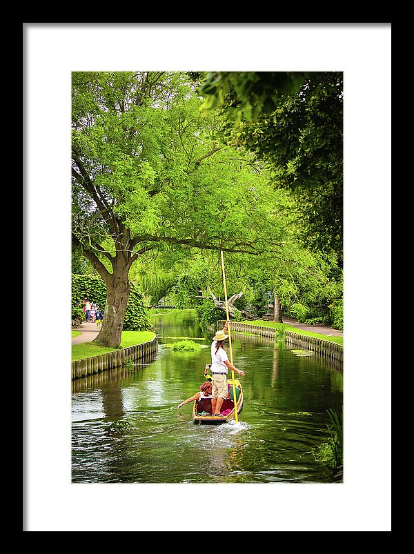 Gondola Ride Down The River - Framed Print