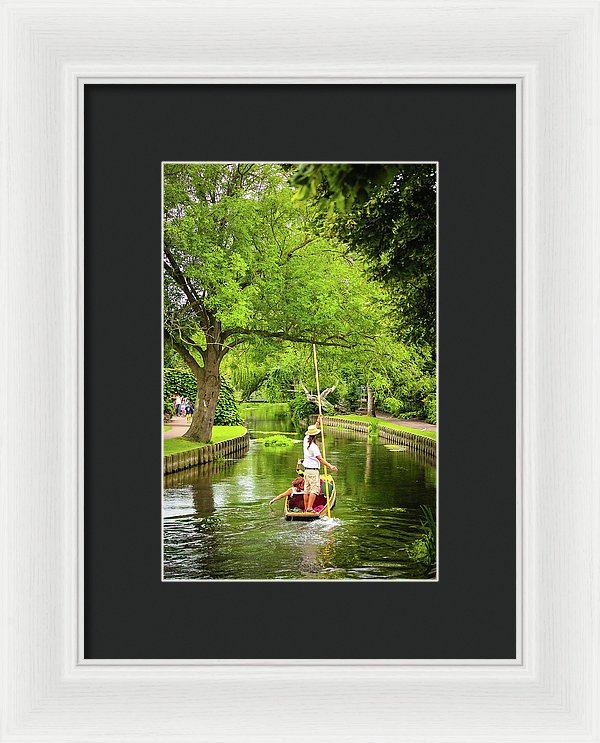 Gondola Ride Down The River - Framed Print