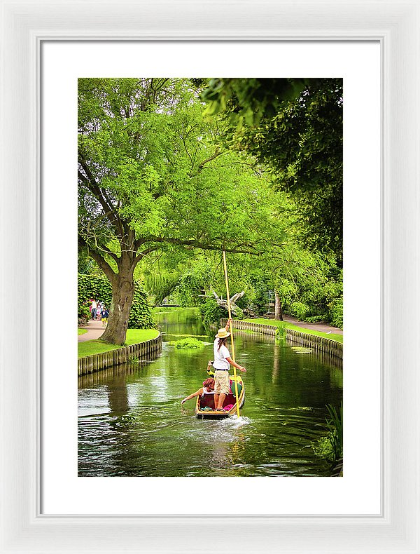 Gondola Ride Down The River - Framed Print