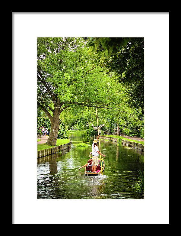 Gondola Ride Down The River - Framed Print