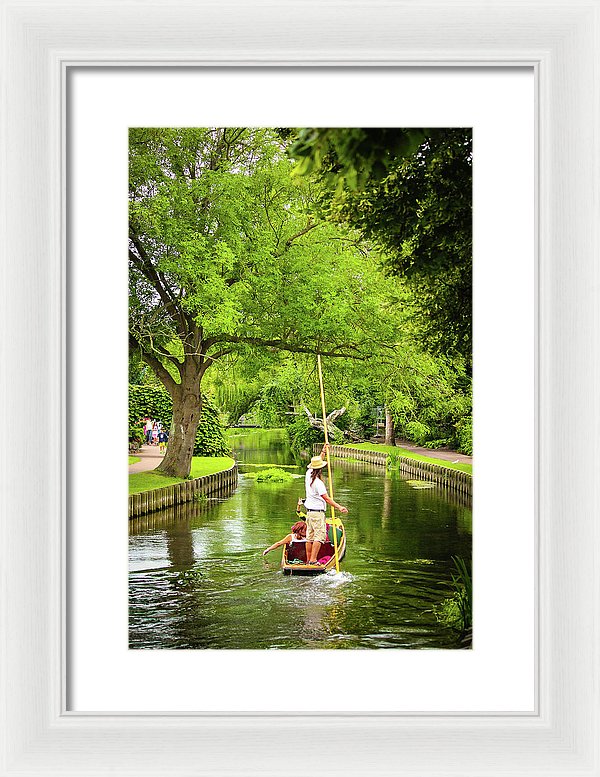 Gondola Ride Down The River - Framed Print