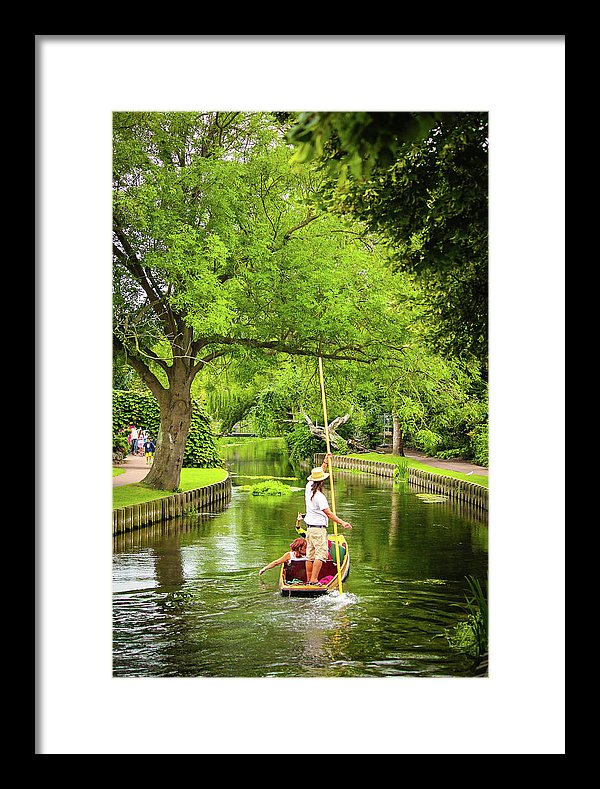 Gondola Ride Down The River - Framed Print