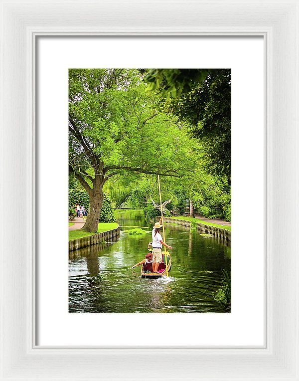 Gondola Ride Down The River - Framed Print