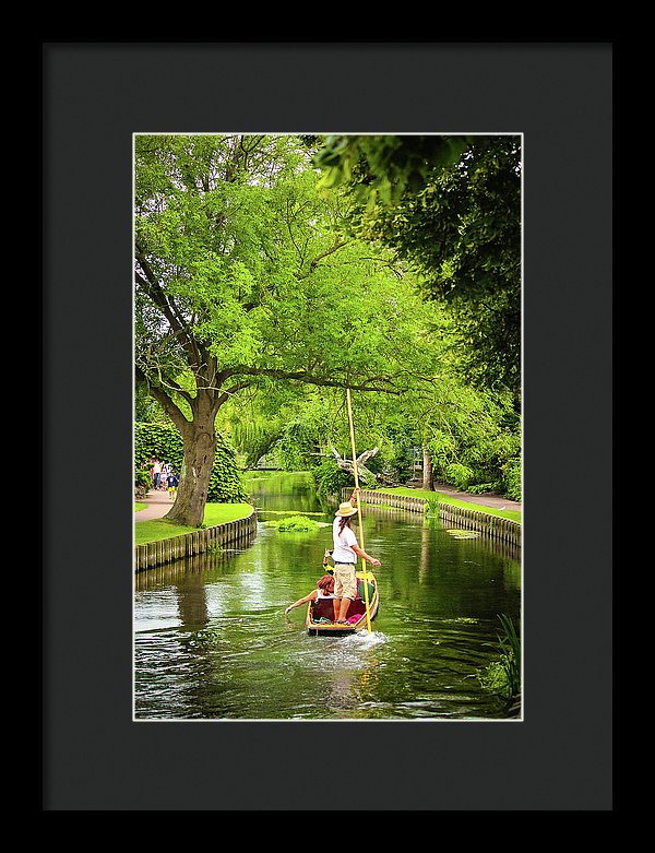 Gondola Ride Down The River - Framed Print