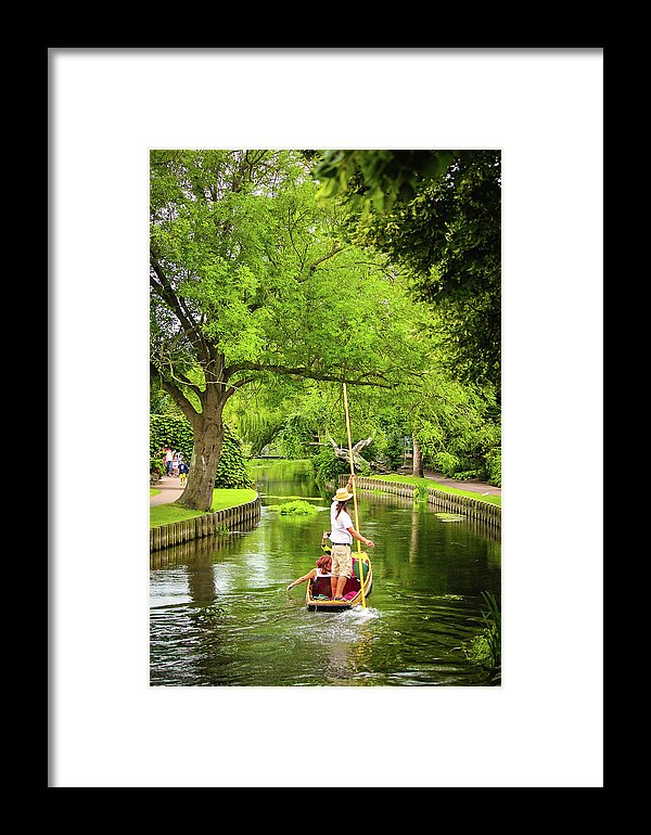 Gondola Ride Down The River - Framed Print