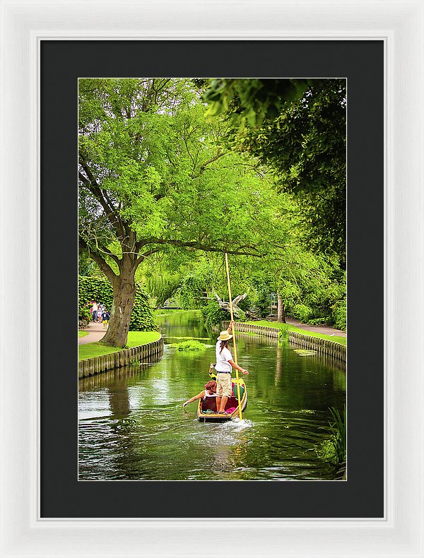 Gondola Ride Down The River - Framed Print