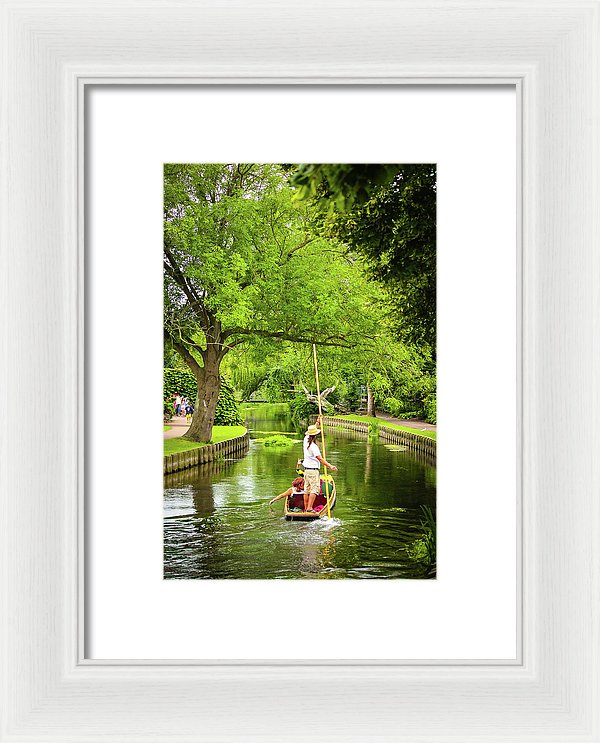 Gondola Ride Down The River - Framed Print