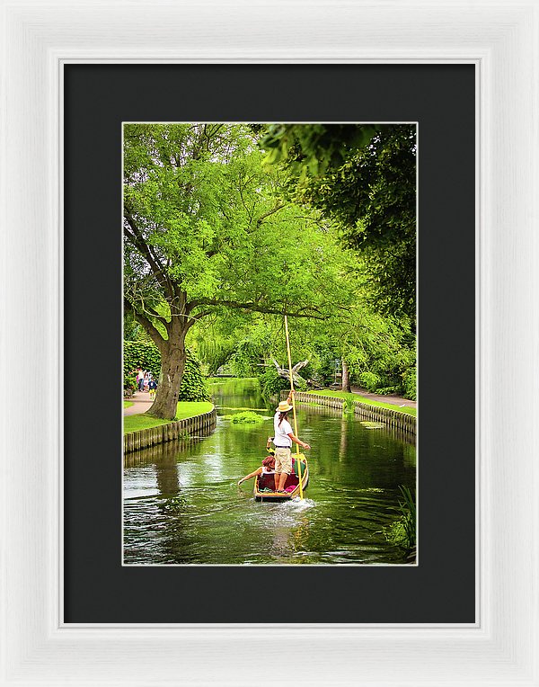 Gondola Ride Down The River - Framed Print