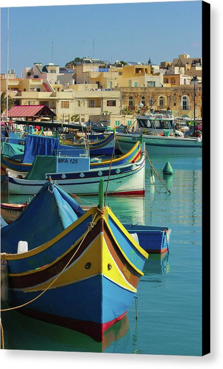Largest Fishing Harbour Of Malta - Canvas Print