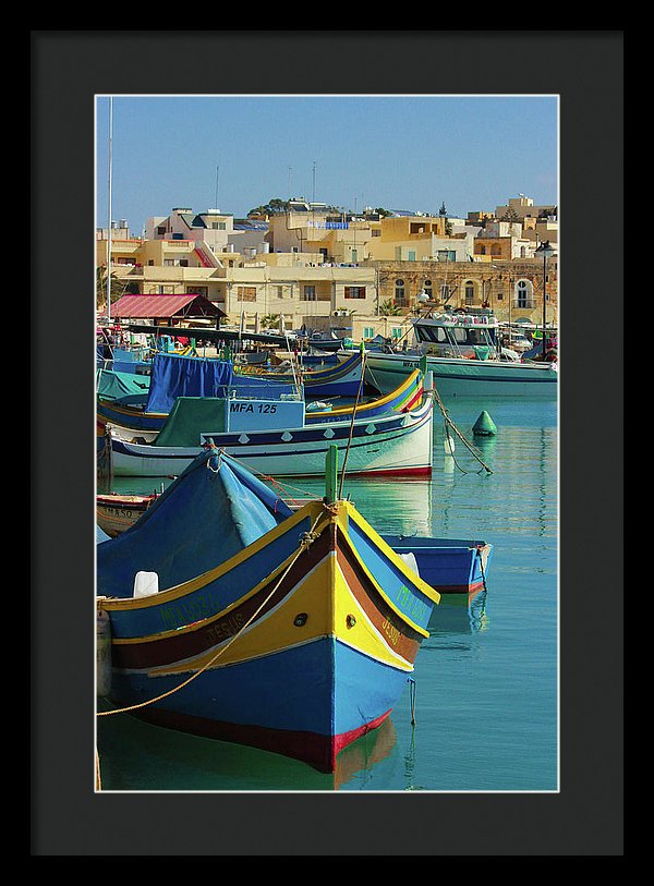 Largest Fishing Harbour Of Malta - Framed Print