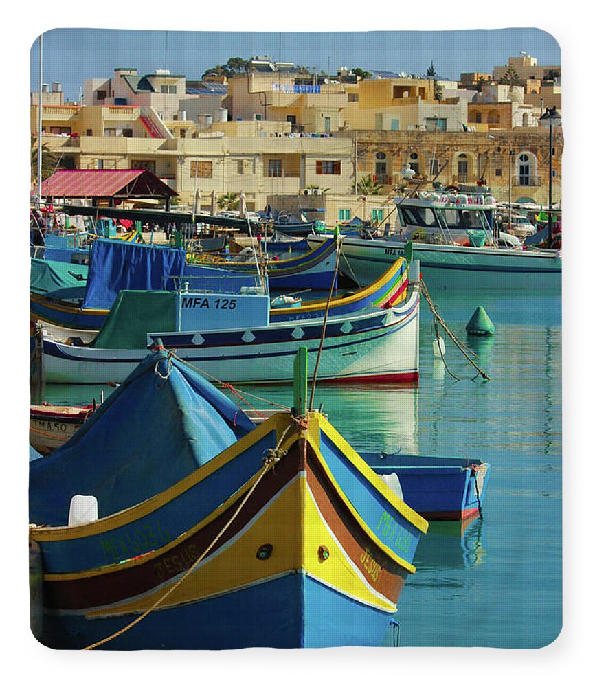 Largest Fishing Harbour Of Malta - Blanket