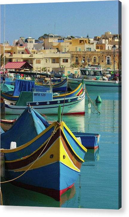 Largest Fishing Harbour Of Malta - Acrylic Print