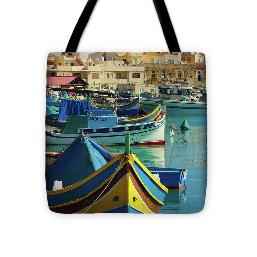 Largest Fishing Harbour Of Malta - Tote Bag