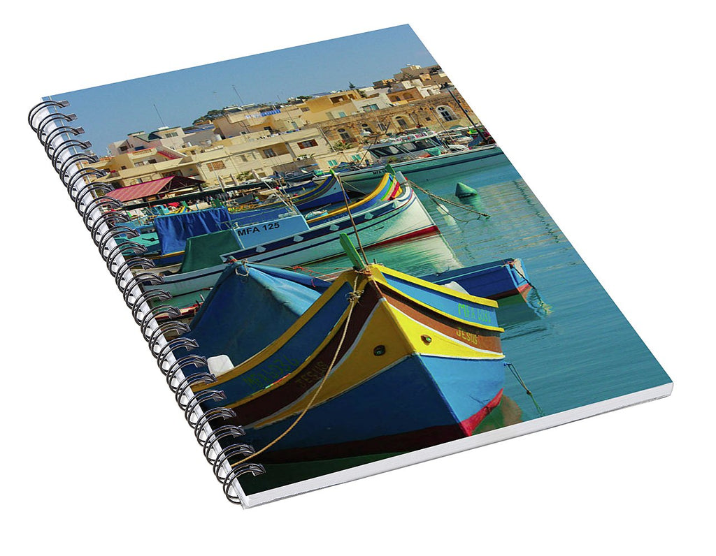 Largest Fishing Harbour Of Malta - Spiral Notebook