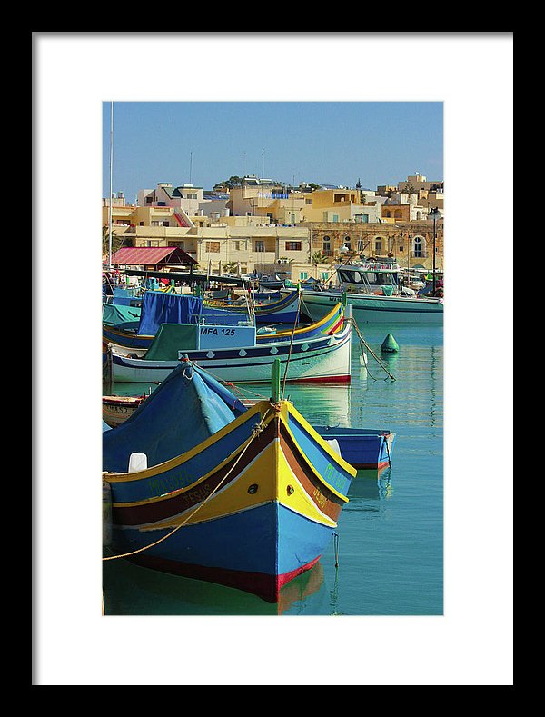 Largest Fishing Harbour Of Malta - Framed Print