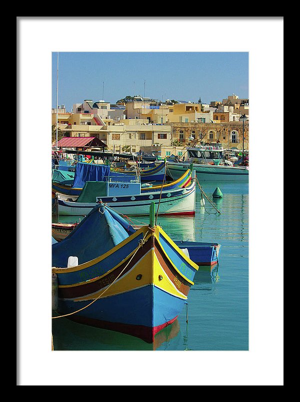 Largest Fishing Harbour Of Malta - Framed Print