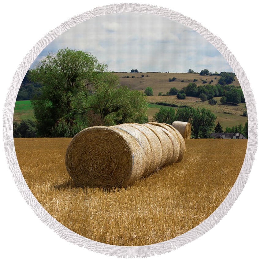 Luxembourg Countryside - Round Beach Towel