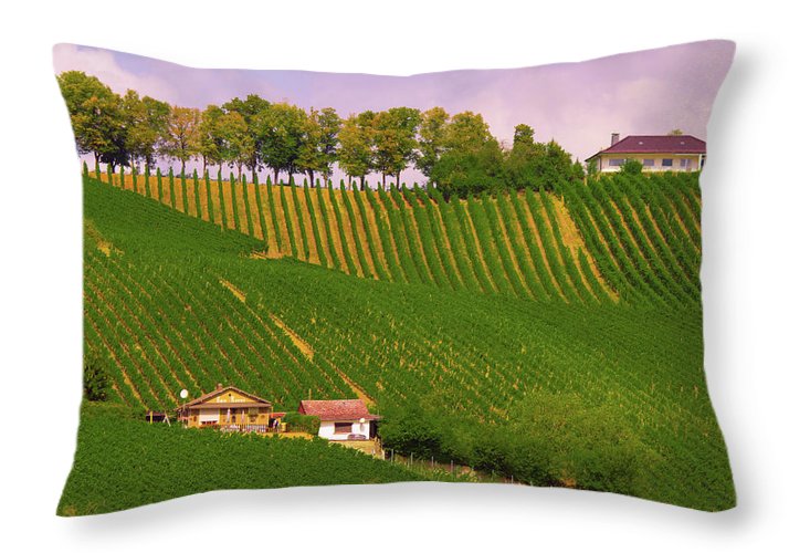 Luxembourg Vineyards Landscape  - Throw Pillow