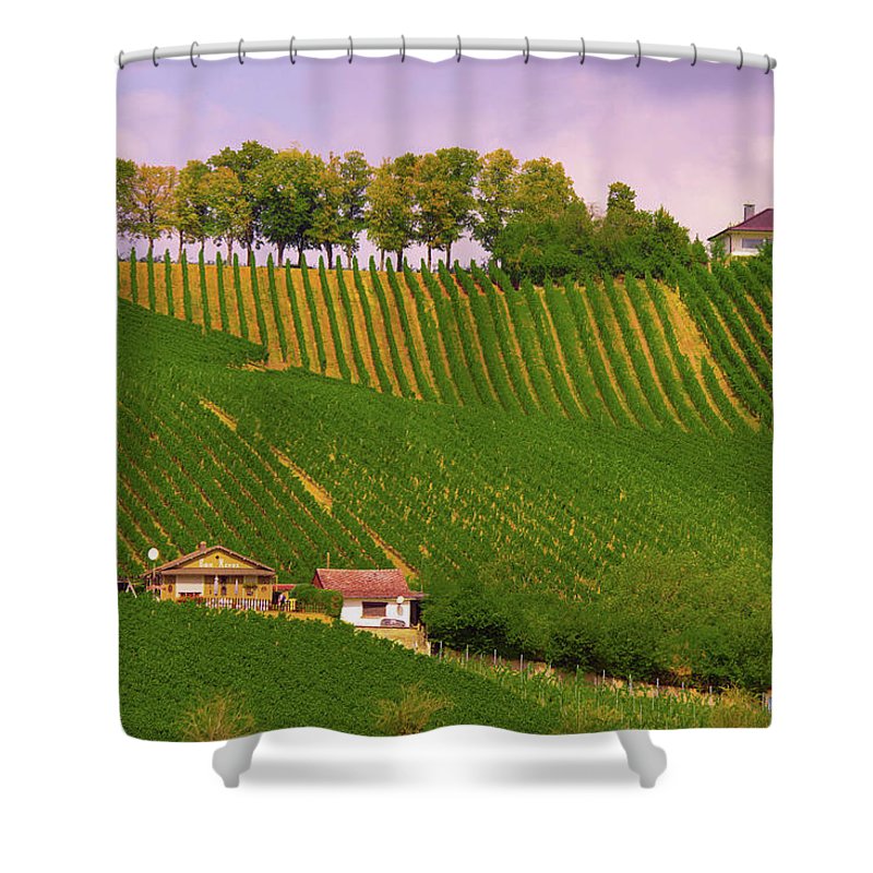 Luxembourg Vineyards Landscape  - Shower Curtain